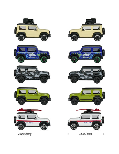 Set Majorette Suzuki Jimny cu 5 masinute din metal,S212053177