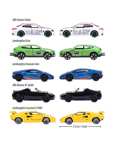 Set Majorette Dream Cars Italy cu 5 masinute din