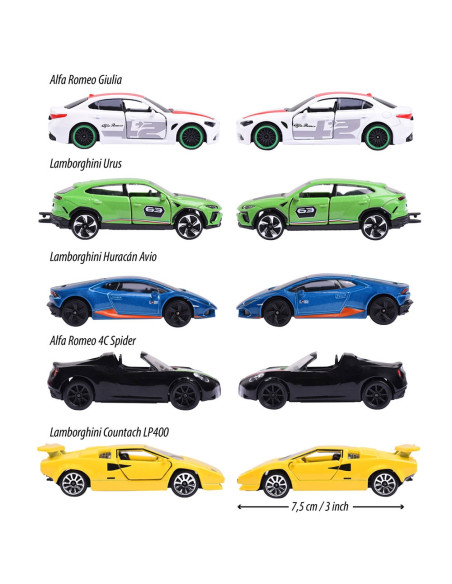 Set Majorette Dream Cars Italy cu 5 masinute din