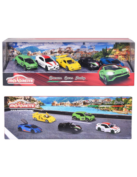 Set Majorette Dream Cars Italy cu 5 masinute din