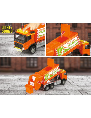 Masina de gunoi Majorette Volvo Garbge Collector cu