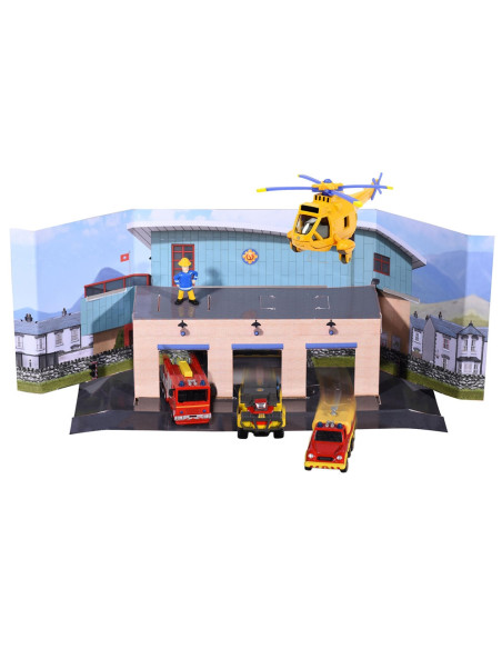 Pista de masini Dickie Toys Fireman Sam Rescue Team Sam Fire cu