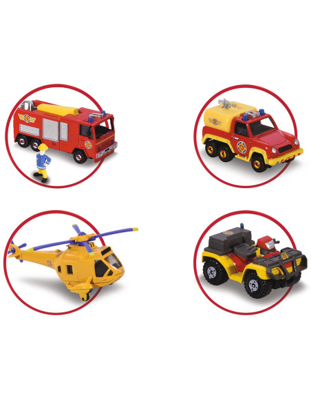 Pista de masini Dickie Toys Fireman Sam Rescue Team Sam Fire cu