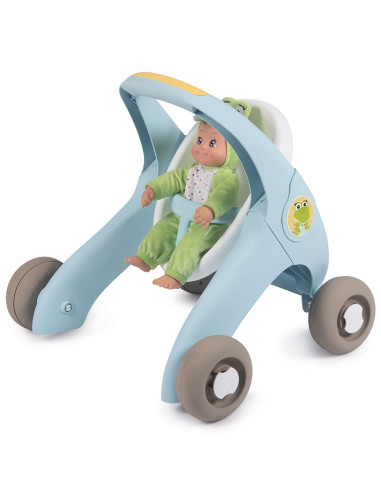 Carucior pentru papusi Smoby Minikiss Croc 3 in 1