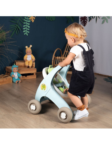 Carucior pentru papusi Smoby Minikiss Croc 3 in 1