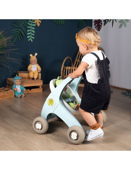 Carucior pentru papusi Smoby Minikiss Croc 3 in 1