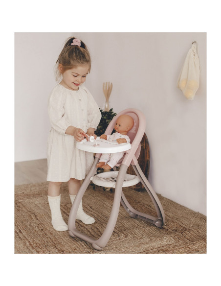 Scaun de masa pentru papusi Smoby Baby Nurse maro,S7600220370