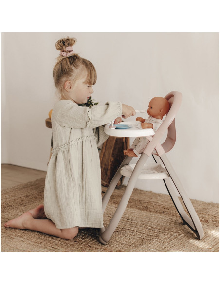 Scaun de masa pentru papusi Smoby Baby Nurse maro,S7600220370