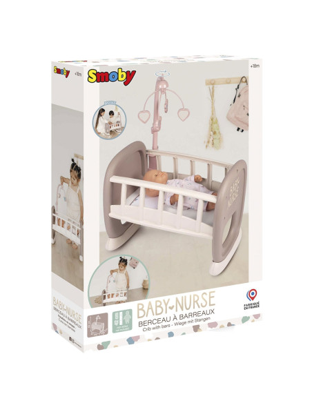 Leagan pentru papusa Smoby Baby Nurse maro cu
