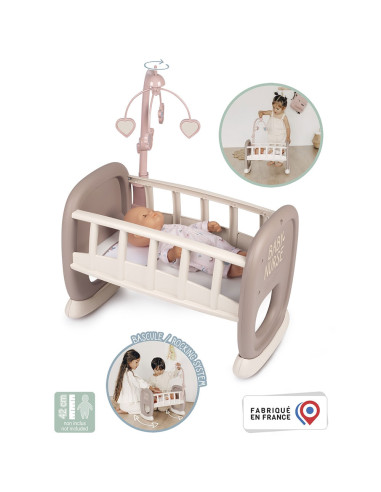 Leagan pentru papusa Smoby Baby Nurse maro cu