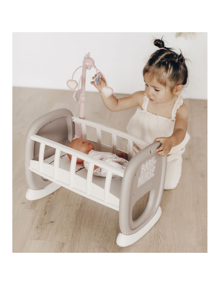 Leagan pentru papusa Smoby Baby Nurse maro cu