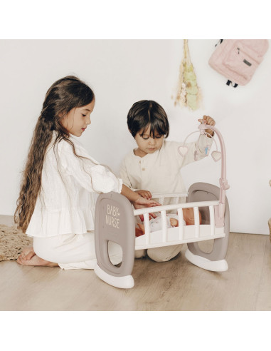 Leagan pentru papusa Smoby Baby Nurse maro cu