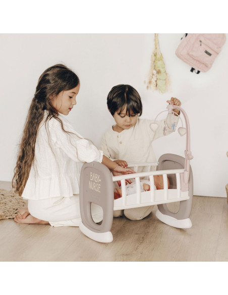 Leagan pentru papusa Smoby Baby Nurse maro cu