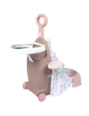 Valiza multifunctionala pentru papusi Smoby Baby Nurse 3 in 1