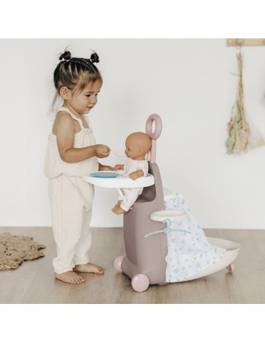 Valiza multifunctionala pentru papusi Smoby Baby Nurse 3 in 1