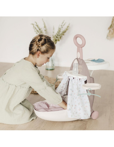 Valiza multifunctionala pentru papusi Smoby Baby Nurse 3 in 1