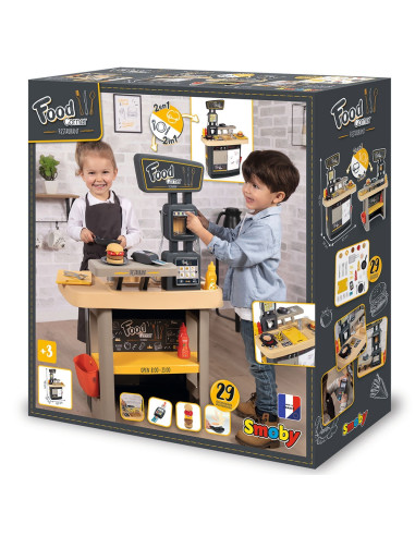 Restaurant pentru copii Smoby Food Corner negru,S7600310910