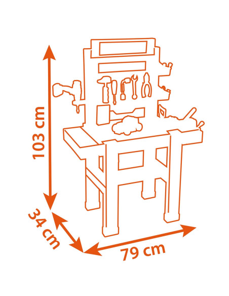 Atelier Smoby Black & Decker Bricolo Center,S7600360727
