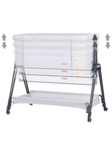 Patut Co-Sleeper Chipolino Pretty Close platinum,KOSPR0223PL