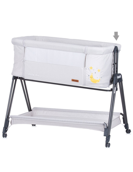 Patut Co-Sleeper Chipolino Pretty Close platinum,KOSPR0223PL