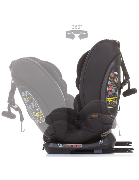 Scaun auto Chipolino Techno 0-36 kg ebony cu sistem