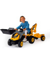 Tractor cu pedale si remorca Smoby Builder Max