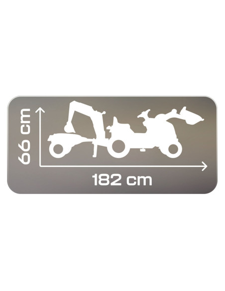 Tractor cu pedale si remorca Smoby Builder Max