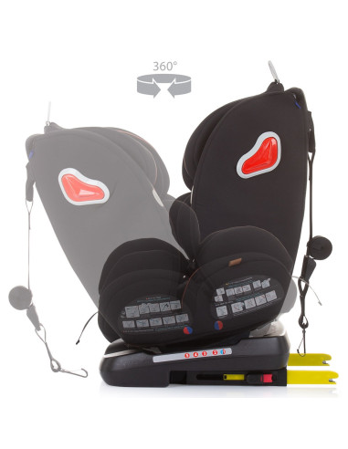 Scaun auto Chipolino Journey 0-36 kg ebony cu sistem Isofix si