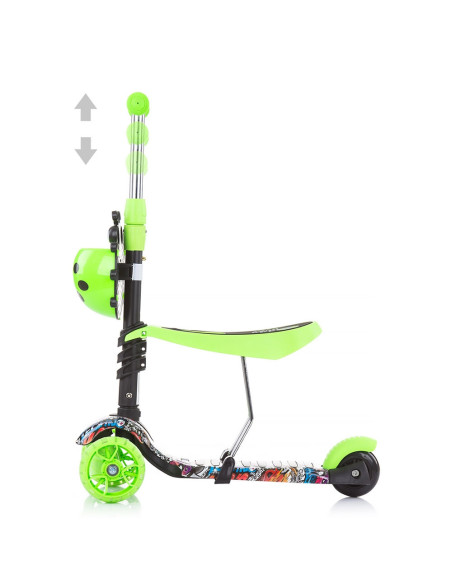 Trotineta Chipolino Kiddy Evo green graffiti,DSKIE0213GG
