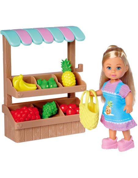 Papusa Simba Evi Love Fruit Stand 12 cm cu accesorii,S105733563