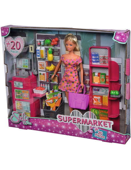 Papusa Simba Steffi Love Supermarket 29 cm cu