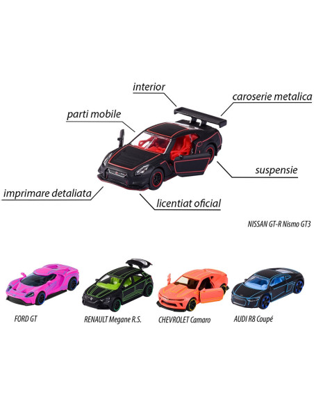 Set masinute Majorette Light Racer cu 5 masinute,S212053179