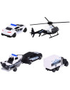 Set masinute Majorette Police Force cu 5 vehicule de