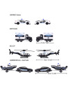 Set masinute Majorette Police Force cu 5 vehicule de