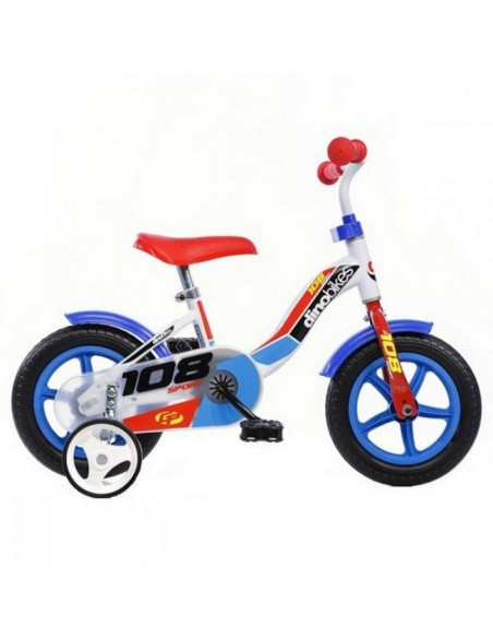 Bicicleta copii Dino Bikes 10' 108 Sport alb si