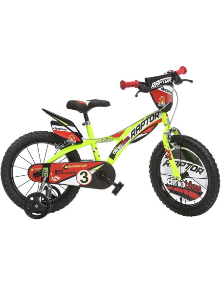 Bicicleta copii Dino Bikes 16' Raptor galben,DB-616-03RP-YE