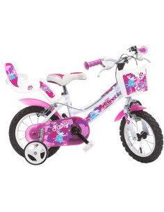 Bicicleta copii Dino Bikes 12' Fairy alb si