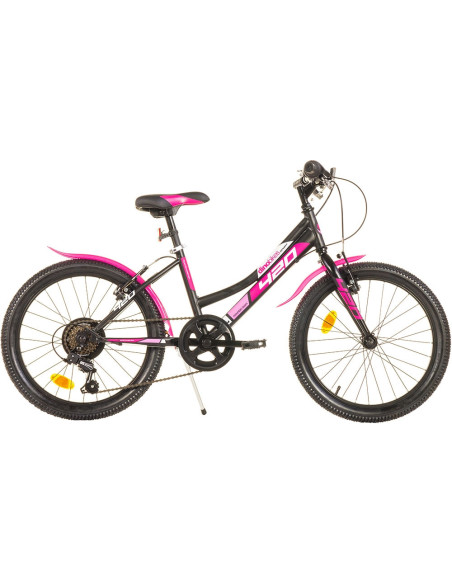 Bicicleta copii Dino Bikes 20' MTB fete Sport negru cu 6