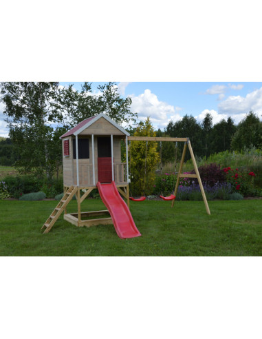 Casuta de gradina Summer Adventure House cu platforma cu loc