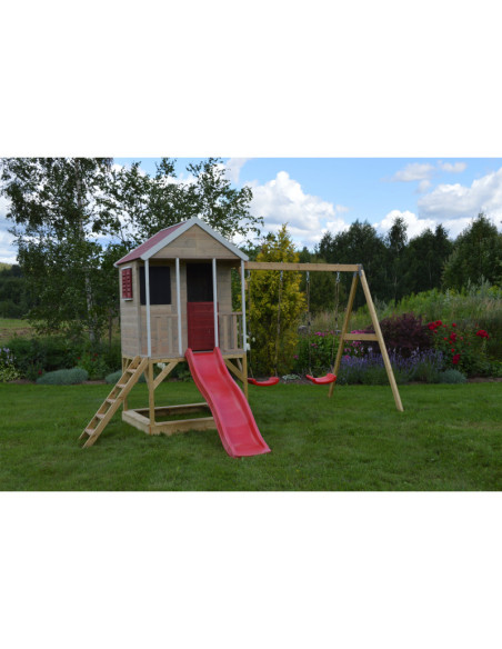 Casuta de gradina Summer Adventure House cu platforma cu loc