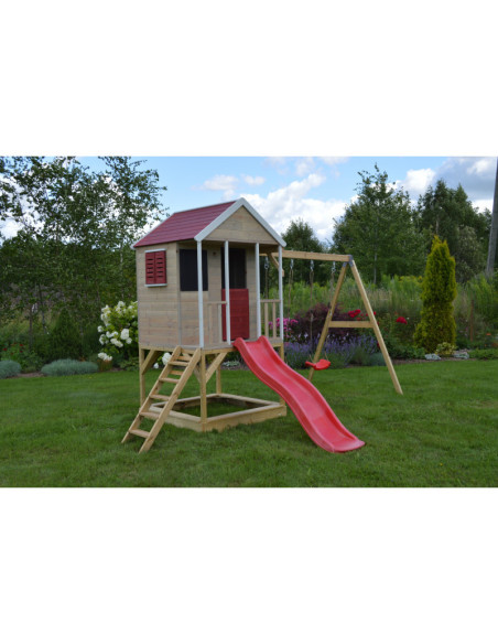 Casuta de gradina Summer Adventure House cu platforma cu loc