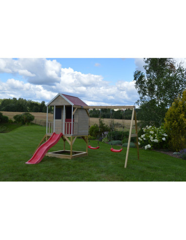 Casuta de gradina Summer Adventure House cu platforma cu loc