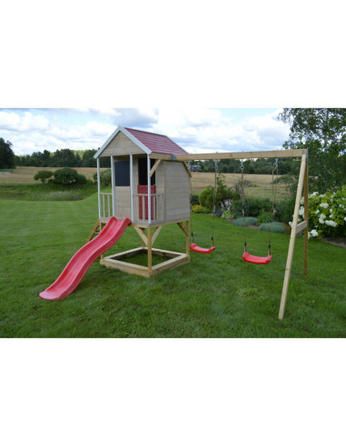 Casuta de gradina Summer Adventure House cu platforma cu loc