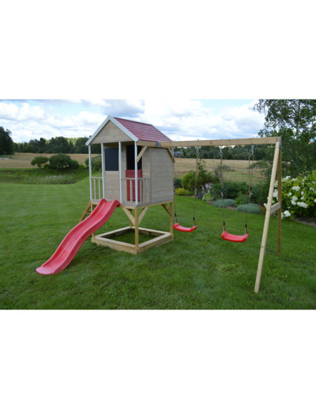 Casuta de gradina Summer Adventure House cu platforma cu loc