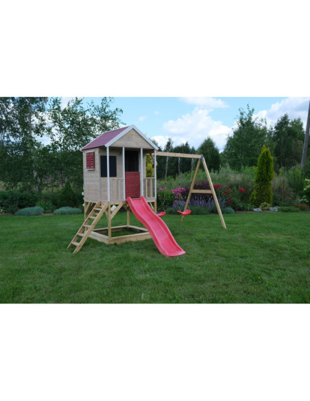 Casuta de gradina Summer Adventure House cu platforma cu loc