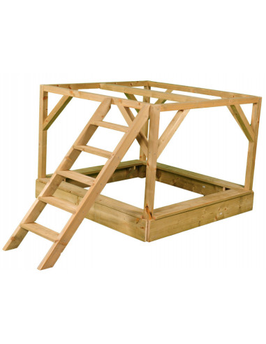 Casuta de gradina Nordic Adventure House cu platforma cu loc