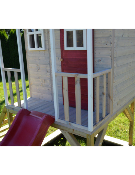 Casuta de gradina Nordic Adventure House cu platforma cu loc