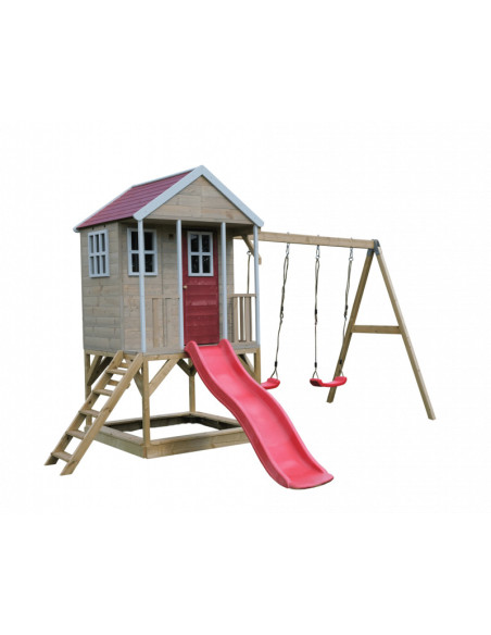 Casuta de gradina Nordic Adventure House cu platforma cu loc