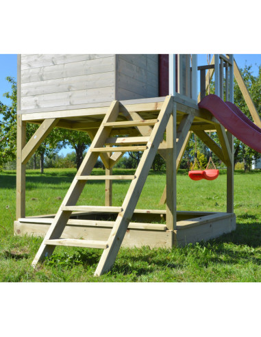 Casuta de gradina Nordic Adventure House cu platforma cu loc