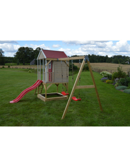 Casuta de gradina Nordic Adventure House cu platforma cu loc